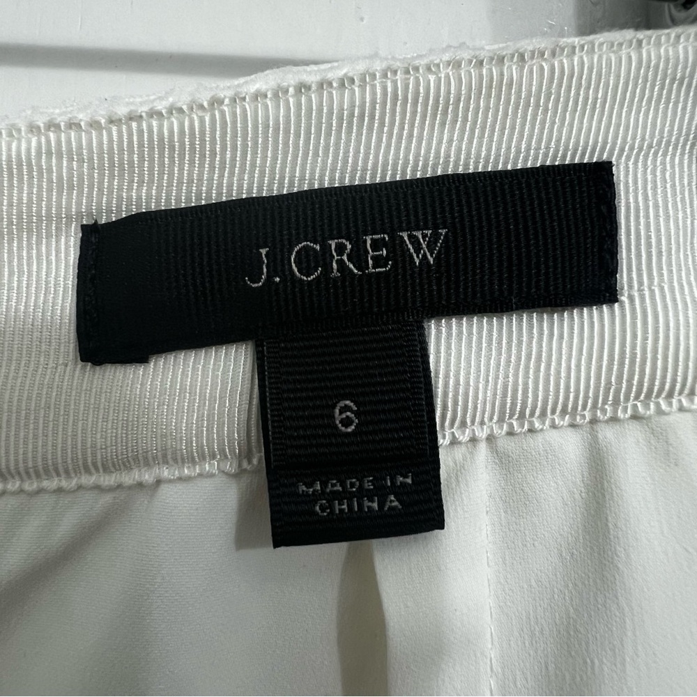 J.Crew 6 White A-Line Lace Eyelet Coastal Preppy Old Money Boho Above Knee Skirt - Picture 10 of 13